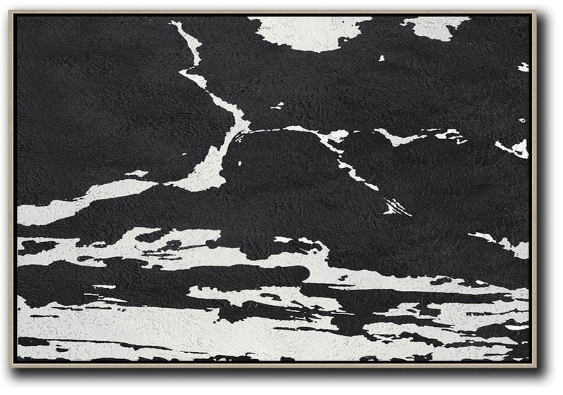 Living Room Wall Art,Oversized Horizontal Minimal Art On Canvas - Large Canvas Art
